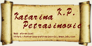 Katarina Petrašinović vizit kartica